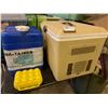 Image 1 : Camping Coolers and Water Jug and Camping Egg Container Lot
