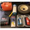 Image 1 : Car and Hose Lot Jerry Can Hydraulic Jack Plus More