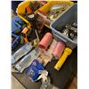 Image 3 : Totes of Tools and Do it Yourself Shop Supplies Lot