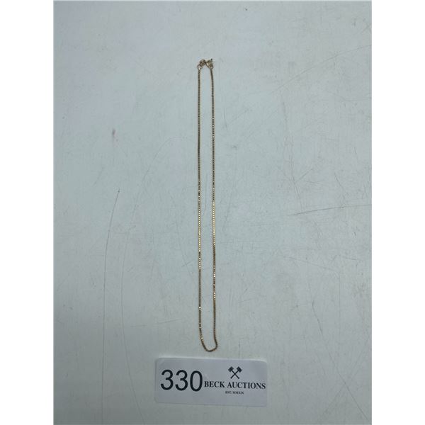 2.6g 10K Gold Box Link Chain