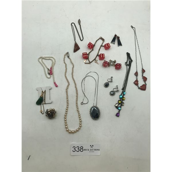 Assorted Sterling Silver And Costume Jewlery And Accessories