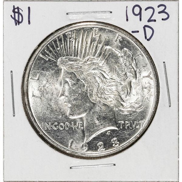 1923-D $1 Peace Silver Dollar Coin