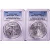 Image 1 : Lot of (2) 2021 Type 1 & 2 $1 American Silver Eagle Coins PCGS MS69