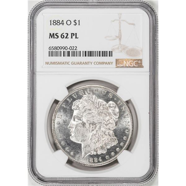 1884-O $1 Morgan Silver Dollar Coin NGC MS62PL