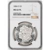 Image 1 : 1884-O $1 Morgan Silver Dollar Coin NGC MS62PL
