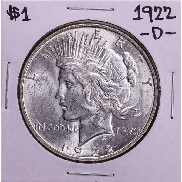 1922-D $1 Peace Silver Dollar Coin