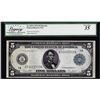 Image 1 : 1914 $5 Federal Reserve Note Boston Fr.847a Legacy Very Fine 35