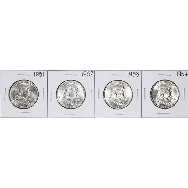 Lot of 1951-1954 Franklin Half Dollar Coins