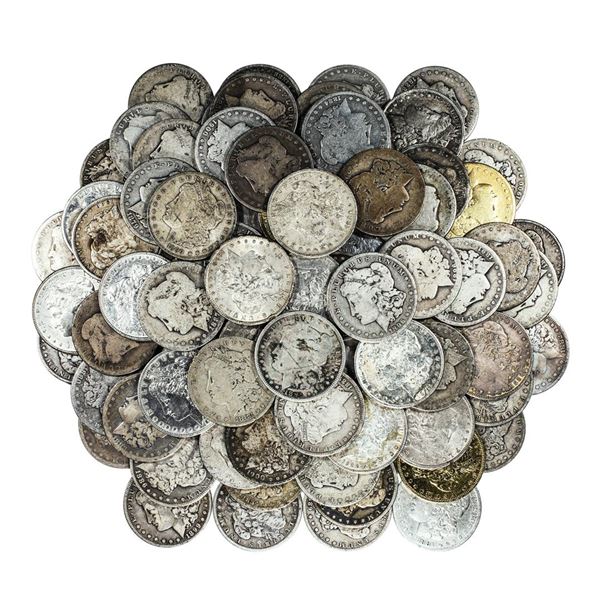 Lot of (100) Pre-1921 $1 Morgan Silver Dollar Coins