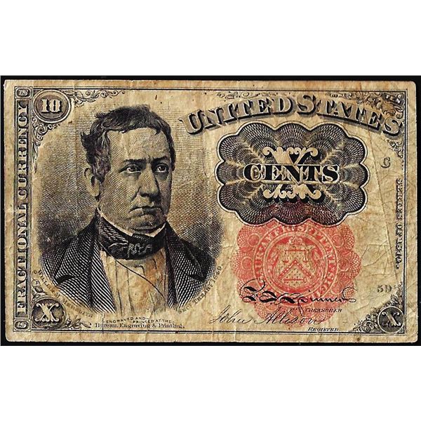 1874 Fifth Issue Ten Cents Fractional Currency Note