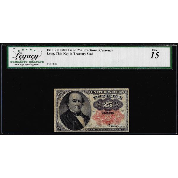 1874 Fifth Issue 25 Cent Fractional Currency Note Fr.1308 Legacy Fine 15
