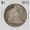 Image 1 : 1842 $1 Seated Liberty Silver Dollar Coin
