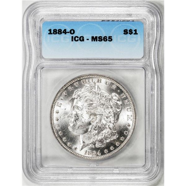 1884-O $1 Morgan Silver Dollar Coin ICG MS65