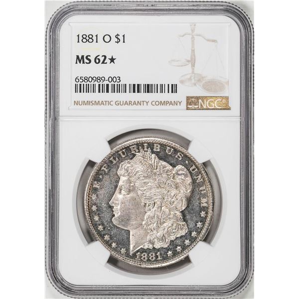 1881-O $1 Morgan Silver Dollar Coin NGC MS62* Star