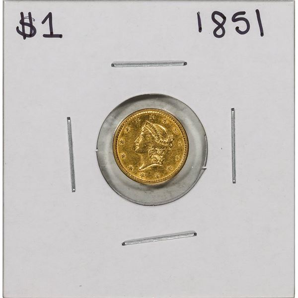 1851 Type 1 $1 Liberty Head Gold Dollar Coin