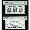 Image 1 : Set of Giori Test Note Washington & Lincoln Memorial PMG Superb Gem Unc 67EPQ