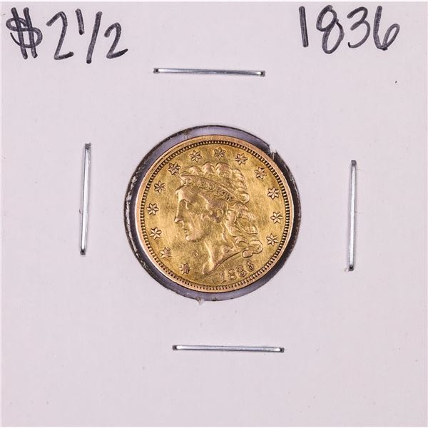 1836 $2 1/2 Classic Head Quarter Eagle Gold Coin
