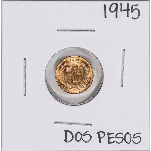 1945 Mexico Dos Pesos Gold Coin