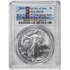 Image 1 : 2021-(S) Type 2 $1 American Silver Eagle Coin PCGS MS70 First Day of Issue Emergency