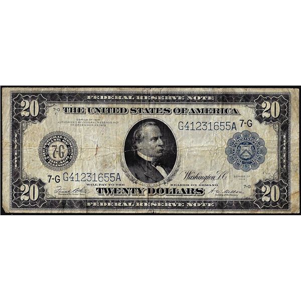 1914 $20 Federal Reserve Note Chicago