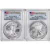 Image 1 : Lot of 2021 Type 1 & Type 2 $1 American Silver Eagle Coins PCGS MS70 First Strike