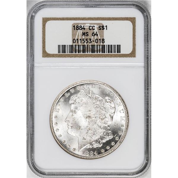 1884-CC $1 Morgan Silver Dollar Coin NGC MS64