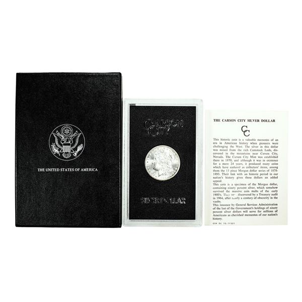 1884-CC $1 Morgan Silver Dollar Coin GSA Hoard Uncirculated w/ Box