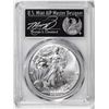 Image 1 : 2021-(S) Ty. 1 $1 American Silver Eagle Coin PCGS MS70 Cleveland Signature FDOI