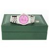 Image 7 : Rolex Men's Stainless Steel Pink Diamond Datejust Wristwatch