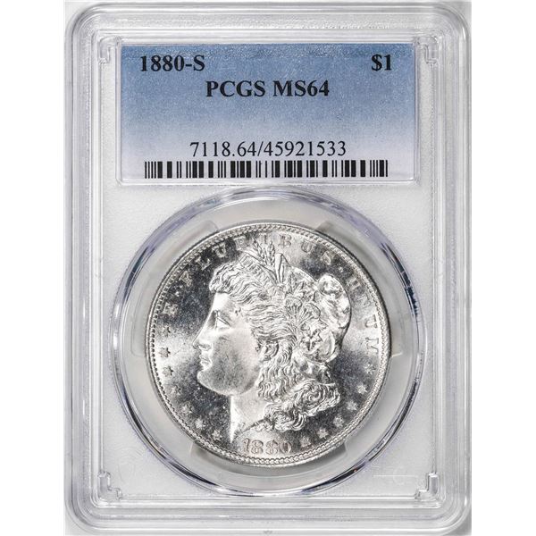 1880-S $1 Morgan Silver Dollar Coin PCGS MS64