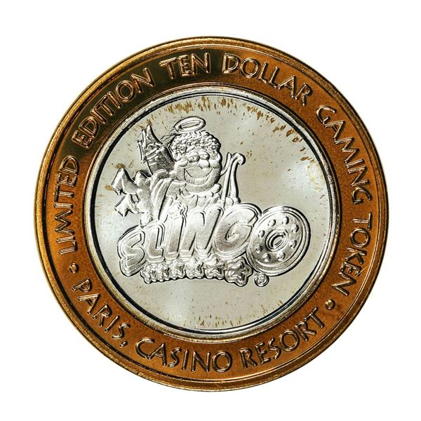 .999 Silver Paris Casino Resort Las Vegas, NV $10 Casino Gaming Token Limited Edition