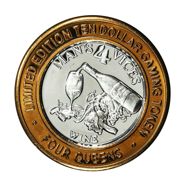 .999 Fine Silver Four Queens Las Vegas, NV $10 Limited Edition Gaming Token