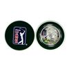 Image 1 : 2013 Cook Island $5 Proof PGA Tour Silver Coin in Gold Ball Display with Box & COA