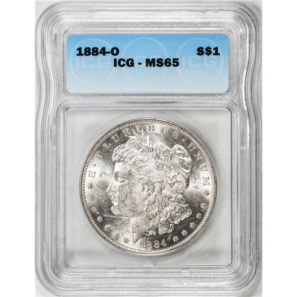1884-O $1 Morgan Silver Dollar Coin ICG MS65