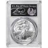Image 1 : 2021-(S) Ty. 1 $1 American Silver Eagle Coin PCGS MS70 Cleveland Signed San Francisco
