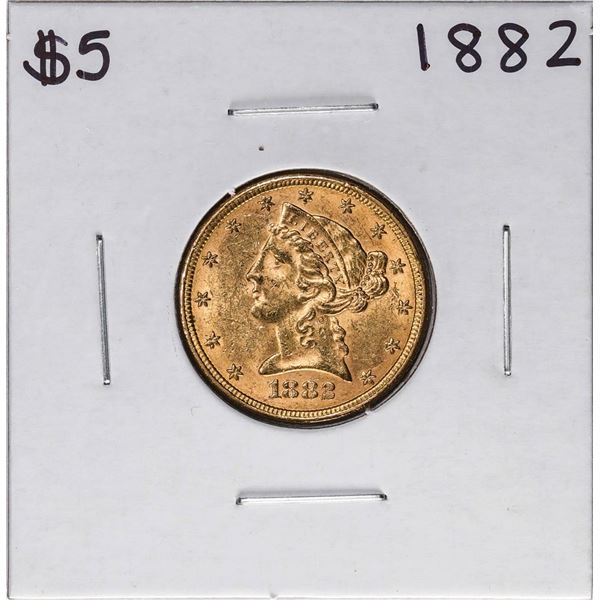 1882 $5 Liberty Head Half Eagle Gold Coin