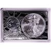 Image 1 : 1996 $1 American Silver Eagle Coin & 2oz Silver Bar Set