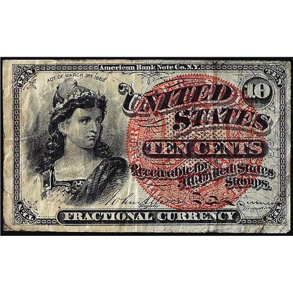 March 3, 1863 Fourth Issue Ten Cents Fractional Currency Note