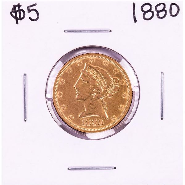 1880 $5 Liberty Head Half Eagle Gold Coin