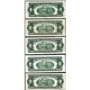 Image 2 : Lot of (5) 1953A/C $2 Legal Tender Star Notes