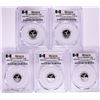Image 1 : Lot of (5) 2018-Mo Mexico Proof 1/20 oz Silver Libertad Coin PCGS PR69DCAM