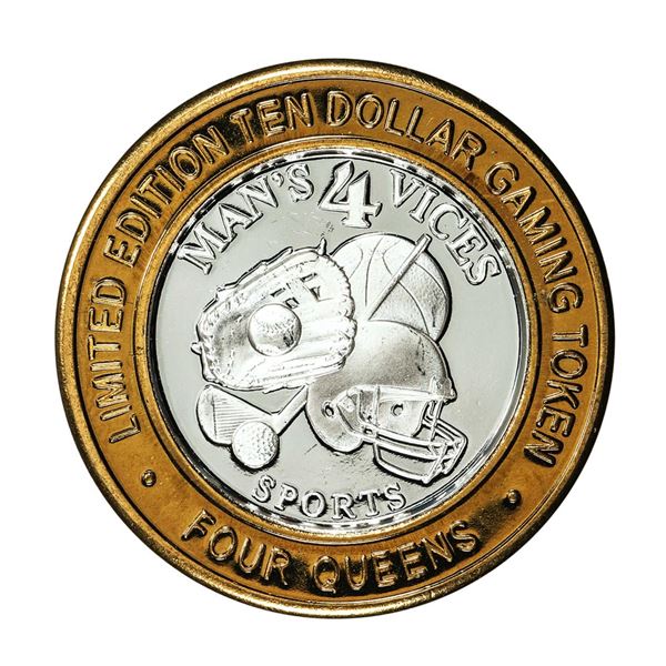 .999 Fine Silver Four Queens Las Vegas, NV $10 Limited Edition Gaming Token