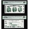 Image 1 : Set of Giori Test Note Washington & Lincoln Memorial PMG Gem Uncirculated 66EPQ