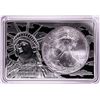 Image 1 : 2000 $1 American Silver Eagle Coin & 2oz Silver Bar Set