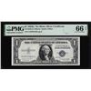 Image 1 : 1935G No Motto $1 Silver Certificate Note Fr.1616 PMG Gem Uncirculated 66EPQ