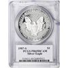 Image 2 : 1987-S $1 Proof American Silver Eagle Coin PCGS PR69DCAM Mercanti Signed Cracked Slab