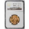 Image 1 : 1881 $10 Liberty Head Eagle Gold Coin NGC MS61