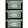 Image 2 : (3) Consecutive 1935G No Motto $1 Silver Certificate Notes PMG Gem Uncirculated 66EPQ