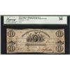 Image 1 : 1838 $10 Mississippi & Alabama Rail Road Co. Brandon, MS Obsolete Note Legacy VF30