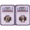 Image 1 : Lot of 2007-D and 2007-P $1 Presidential Dollar Coins NGC Brilliant Uncirculated